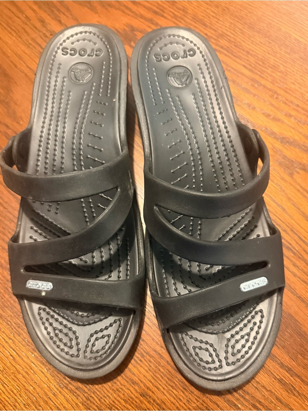 Women’s Crocs Patricia Wedge Heel Sandal Black Size 11 W Wide
